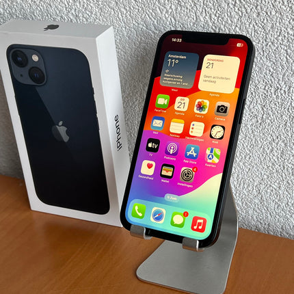 Refurbished Apple iPhone 13 128GB Zwart / A-Grade