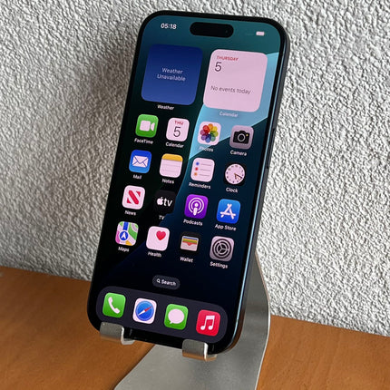 Refurbished Apple iPhone 15 Pro 256GB Zwart / A-Grade