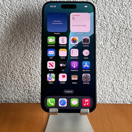 Refurbished Apple iPhone 15 Pro 256GB Zwart / A-Grade